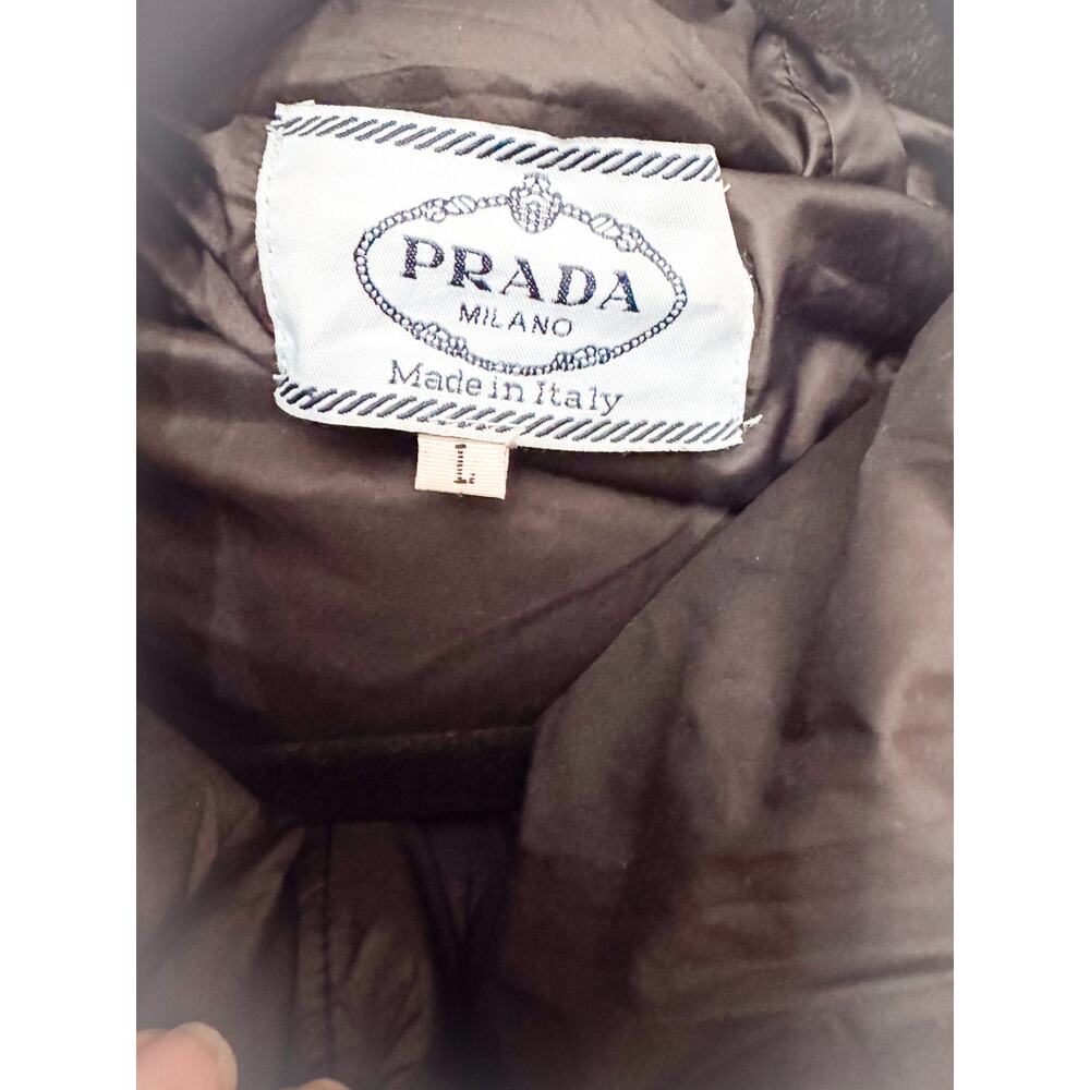 Prada Milano Women's Long Puffer Quilted Jacket ACU1 2014 558 Size L - Picture 5 of 8